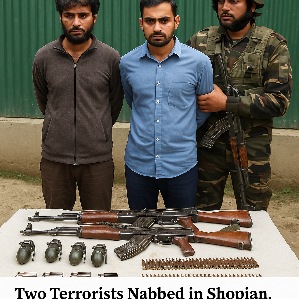 Two Terrorists Nabbed in Shopian