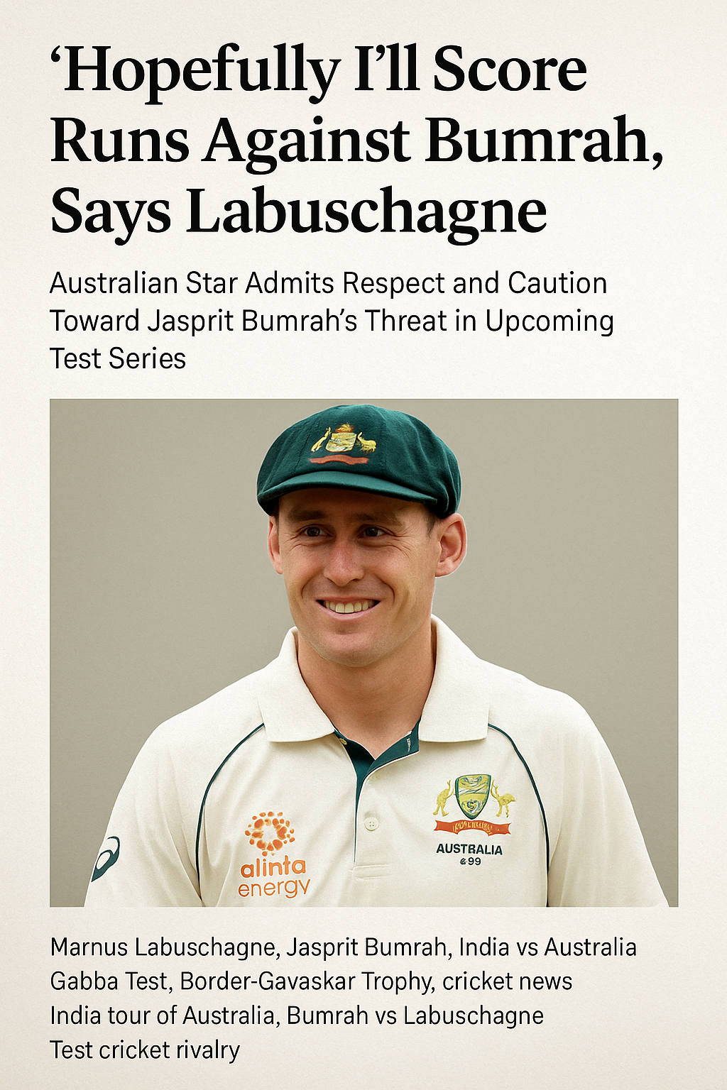 Hopefully I'll Score Runs Against Bumrah