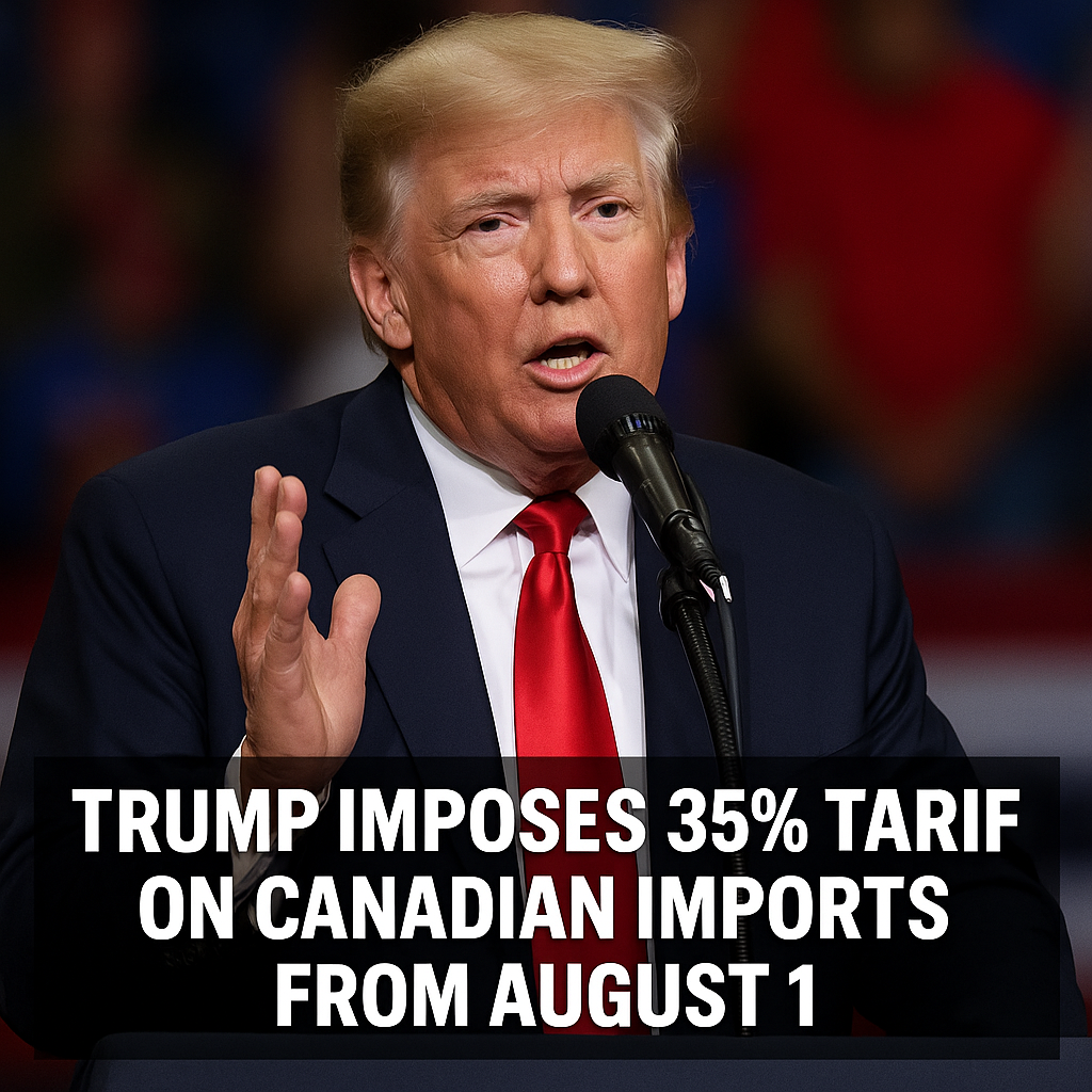 Trump Imposes 35% Tariff on Canadian Imports from August 1